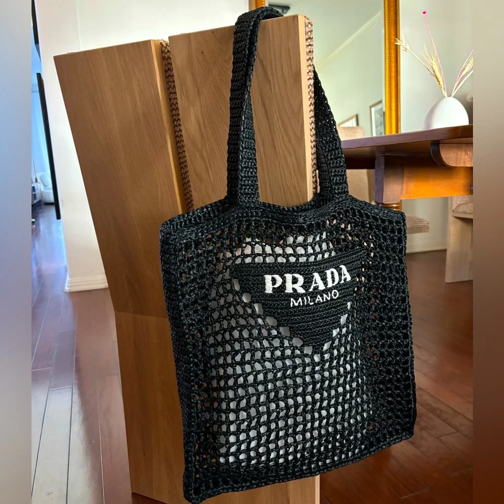 Prada Raffia Tote black - Picture 1 of 11